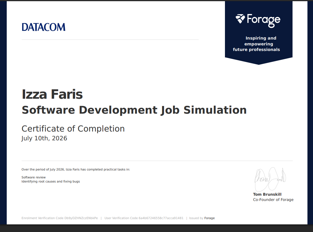 Software Development Job Simulation